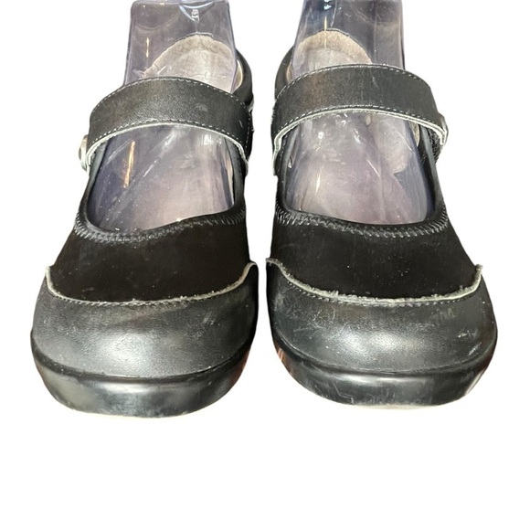Alegria Maya Nappa Black Stretch and Leather Mary Jane Non Skid Clogs Size 8 - Picture 5 of 15